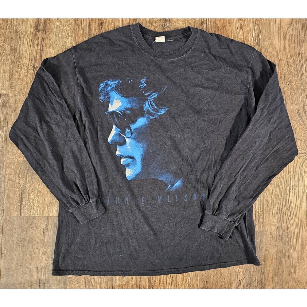 Vintage Rare Ronnie Milsap Large T-Shirt Double Sided Men’s Smoky Mountain Rain